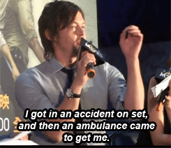 arielmh:  Norman talking about how he helped rescue a man from a car crash. As if