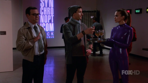 An art gallery, in Brooklyn Nine-Nine, Boyle&rsquo;s Hunch, S03E03, 2015 (feat. Andy Samberg, St