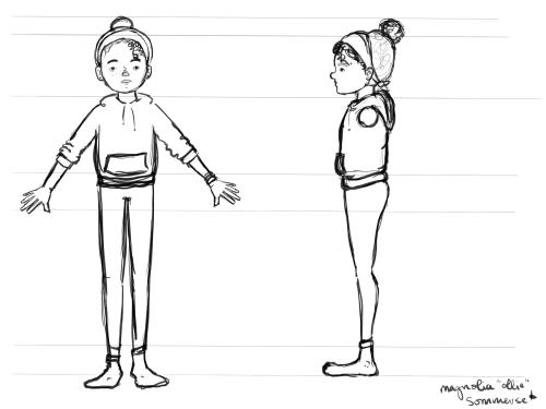 Character sketches and my final orthogonals.