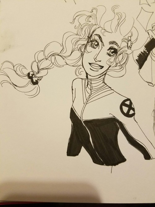 hackedmotionart:  I had a fit of restlessness before bed last night so here’s some in bed drawings of Marvel ladies 