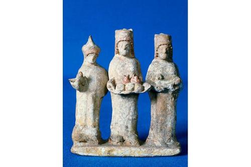 akalle:Votive Group Showing Athena, Demeter and PersephoneCreator Unknown Date Unknown sculpture Mus