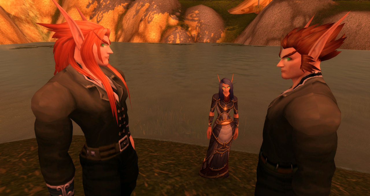 heniimagic:  Stealthed up on my belf rogue to watch the adorable and lovely wedding