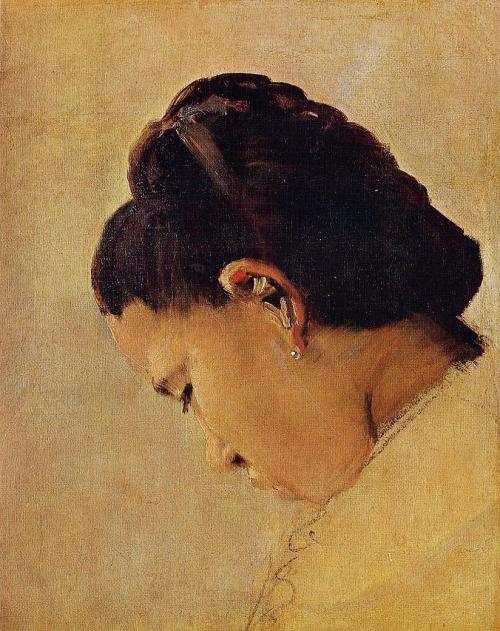 Head of a Girl, 1879, Georges SeuratMedium: oil,canvas