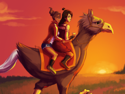 Giving myself a break with useless lesbians riding into the sunset.