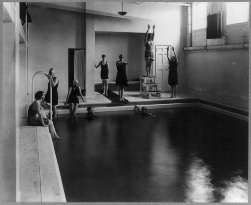 A swimming pool at Mount Vernon Seminary and College, a women’s college in Washington DC, photograph