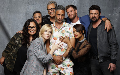 marvelheroes:Thor: Ragnarok Cast and Director Taika Waititi for LA times at SDCC 2017