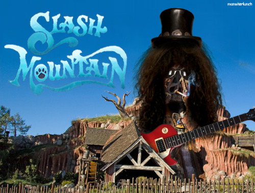 The best way to cool off at Disneyland is to hop on Slash Mountain. Watch out for the steep drop int