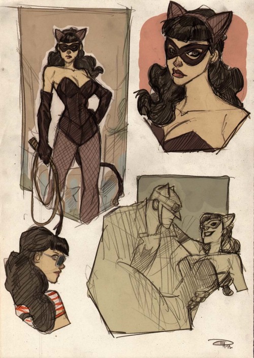 longlivethebat-universe: Rockabilly Catwoman by Denis Medri 