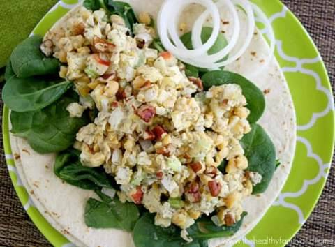 Vegan Chickpea Apple Pecan Salad