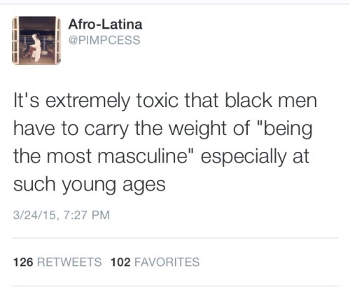 popsicle-mami:  Also there is total and cruel irony in the fact that the same mechanism that acts as a defense (hypermasculinity) is also what leads to them being victimized