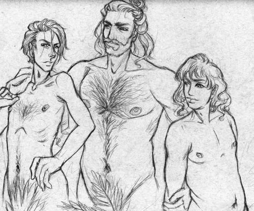 Body type practice with Daniel, Thorne and ArmandOr as I like to call them, Heroin Chic, Bara Tiddie