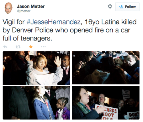 socialjusticekoolaid: Brown Lives Matter (1/27/15): The police have done it again. They have taken the life on another unarmed teenager, this time a 16-year old girl by the name of Jesse Hernandez. After shooting her multiple times, they dragged her