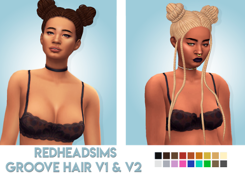 nucrests - @redheadsims-cc Groove Hair V1 & V2 • Recolored by...