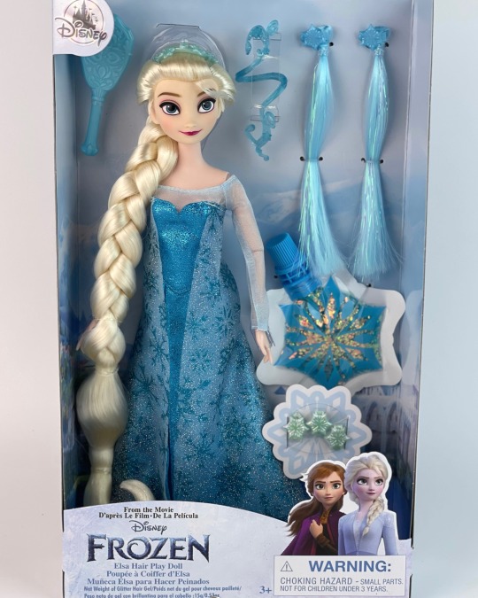 2021 Disney Store Elsa Hair Play Doll and Disney Store Anna Hair Play Doll 