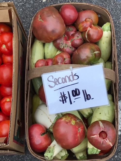 Seconds, Tomatoes, Oak Marr Farmers Market, Fairfax, 2017.Suffering from a gastric problem, this is 