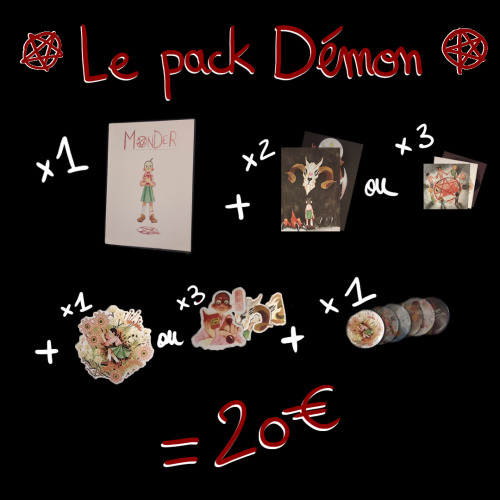 Et voilà les produits Monder sont dispos avec toutes les infos !.La pack Démon (20&eur