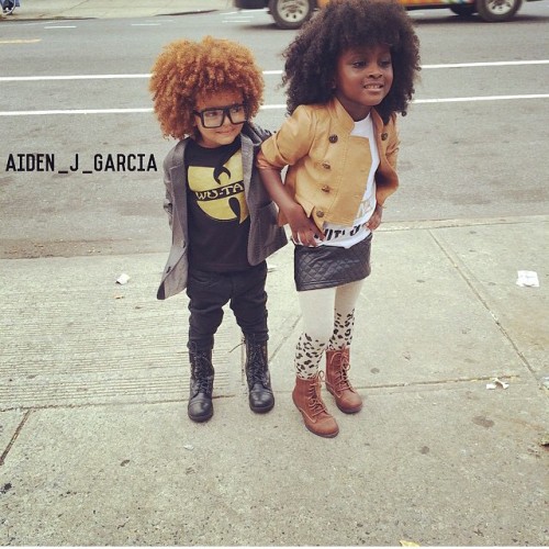 Omg what beautiful fro babies! @aiden_j_garcia @meek927 #frobabies #naturalhair #teamcoils #teambeau