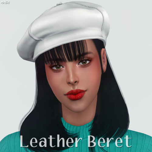 [mach] Leather BeretNew mesh25 swatchesHQ compatibleDOWNLOAD