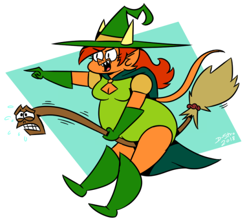 Witches are supposed to ride broomsticks, not killing them!