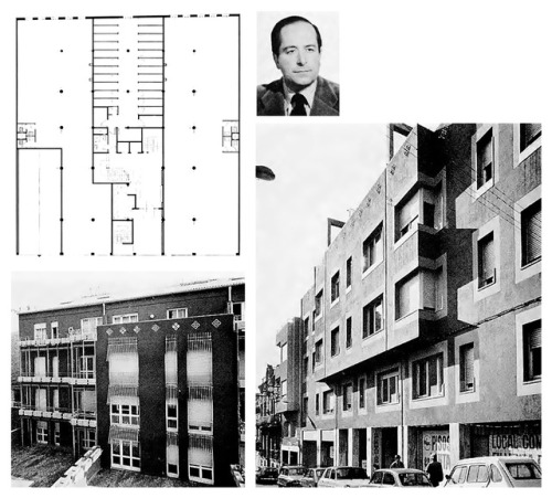 The face of the architect~ M. Ribas i PieraApartment building at Carrer de la Mare de Déu del Coll, 