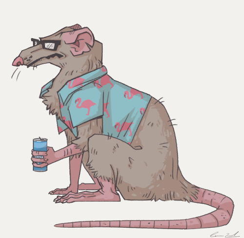 it’s a greasy ass rat