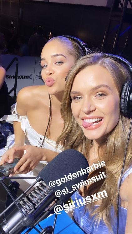 Josephine Skriver with Jasmine Sanders via her Instagram story.