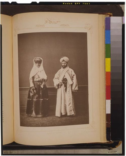 mostly-history:Studio portraits of models wearing traditional clothing from theOttoman province of S