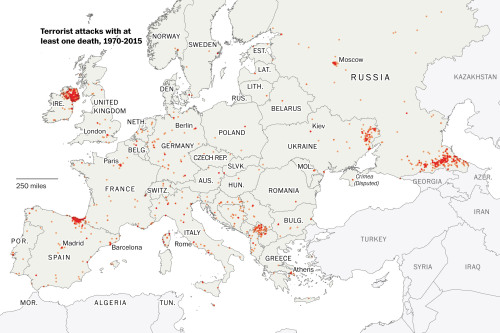 postgraphics:  45 years of terrorist attacks in Europe, visualized e attacks can happen almost anywh