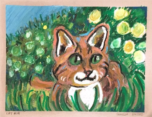 cat #19 of 2022 - 1/14/2022oil pastel