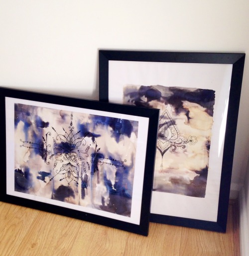 little-dagger:Framed these large A2 works today! Both are available to buy from my Etsy Store! Alo