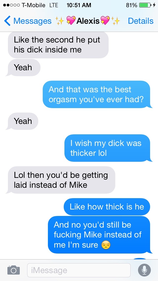 sheturnedthetable:  This is how much she enjoys Mike.  Sounds like someone needs