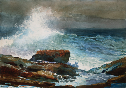 oldpaintings:Incoming Tide, Scarboro Maine, 1883 by Winslow Homer (American, 1836–1910)