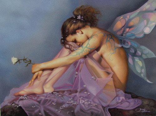 slow-deep-hard:  Arantza Sestayo • Traditional Arts, Painting Oil. Fairies, girls