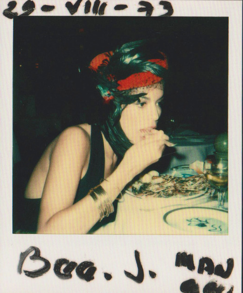 featherstonevintage: Bianca Jagger, Venice, 1973 Scanned from Andy Warhol Polaroids 1958-1987 