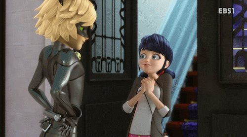 miraculous-ladybug-and-catnoir:Marichat is cute