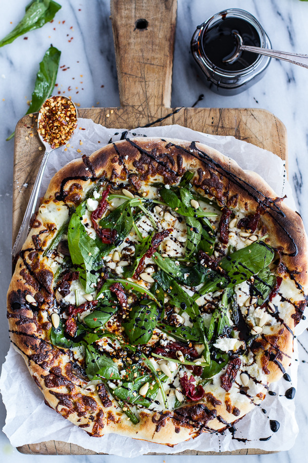 do-not-touch-my-food:  Mushroom and Asparagus Pizza with Balsamic Drizzle
