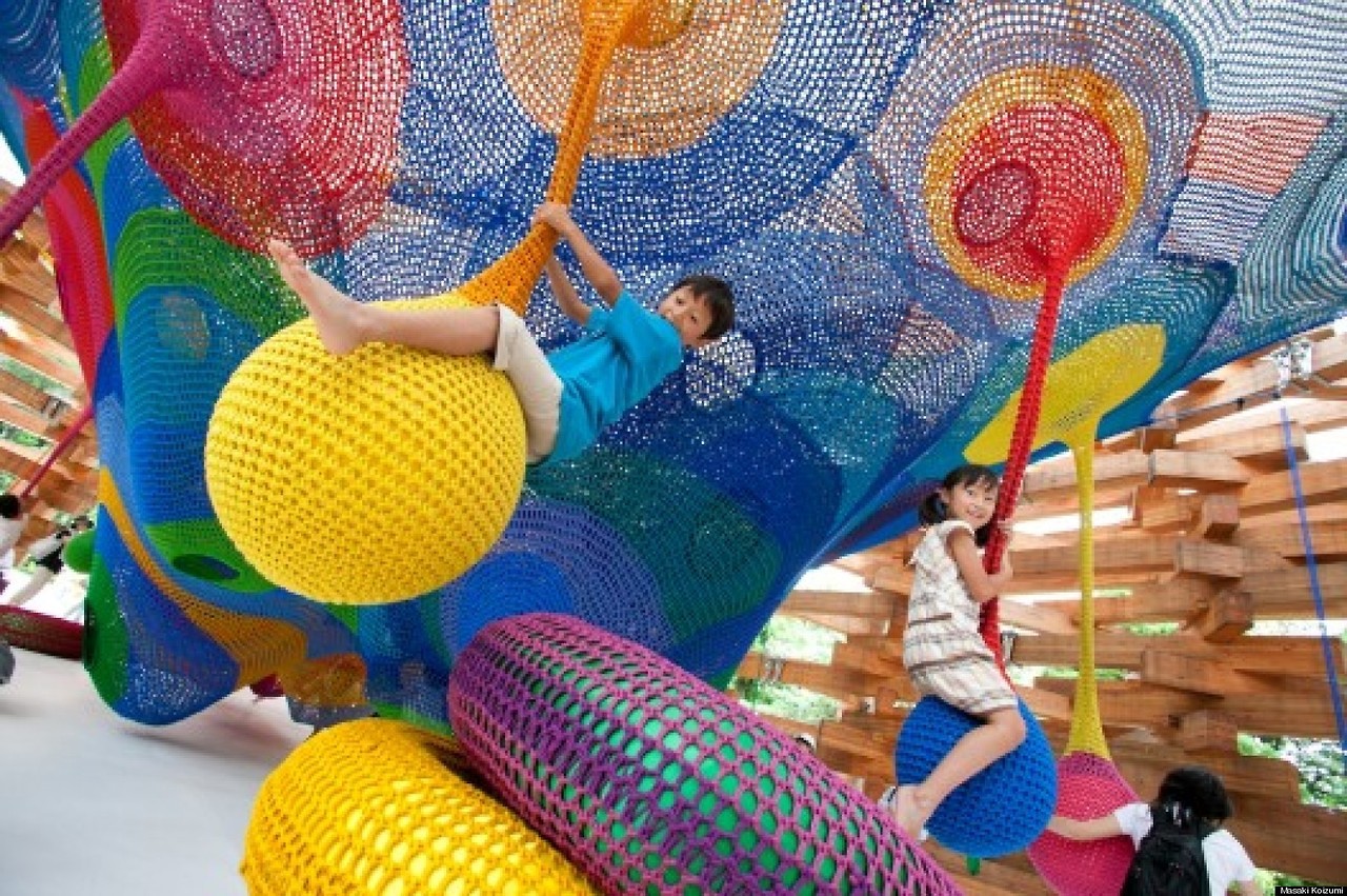 wetheurban: Crochet Playgrounds by Toshiko Horiuchi MacAdam Japanese artist Toshiko