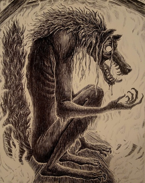 Porn photo marisashorror:Werewolf commission for OliviaFiction