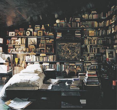 cafeinevitable:  I cannot sleep unless I am surrounded by books.- Jorge Luis Borges