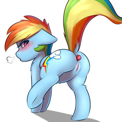 captainbutteredmuffin: A non-balloon anus version of that Dash. Full Res&gt;&gt; https://derpibooru.org/1344447  uhihhhhhhhhiunoo