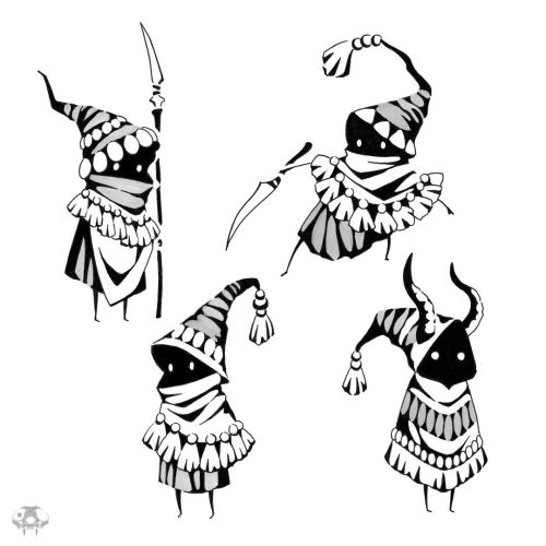 Tiny nomads started as kind of sort of tattoo designs (and I’ve even tattoo some of them on pe