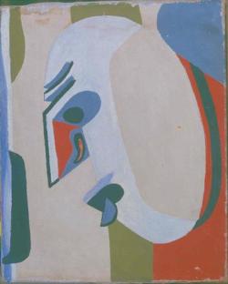 Artist-Corbusier:  Tête Nègre (Étude), 1939, Le Corbusier