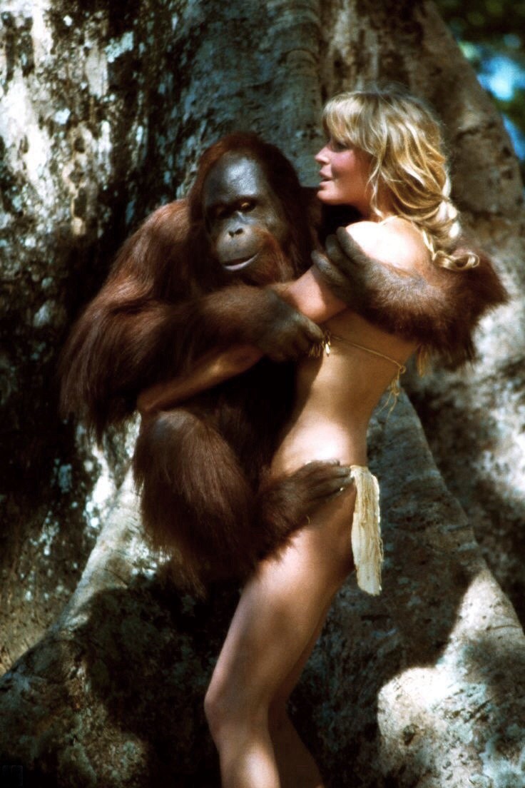 atomic-chronoscaph:  Bo Derek and  C.J. the Orangutan   - Tarzan, the Ape Man (1981)