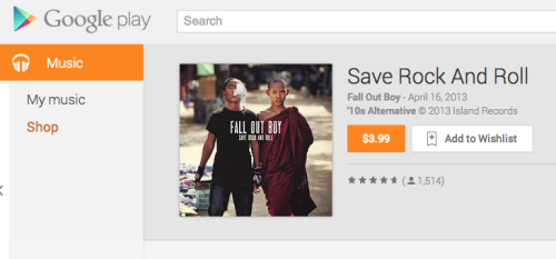 falloutboy:celebrating fobruary by dropping the price of save rock and roll to $3.99 on google play.