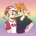 zerogravityhero:Poke Pride Day 21! Featuring the Original Boys, Red and Blue! 🌈