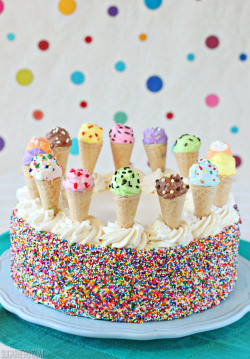 confectionerybliss:  Ice Cream Sundae Cake