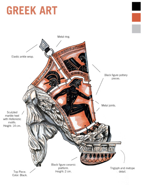 yungvermeer:A Walk Through Art HistoryI designed these shoes with a unique goal in mind: to create a