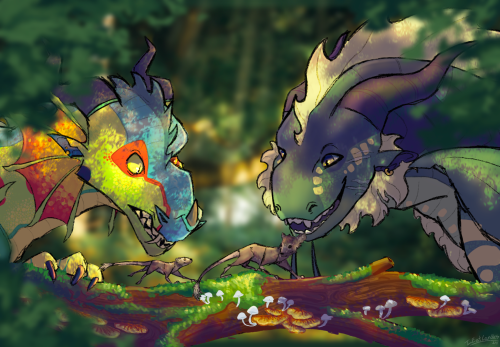 Some Art I Did Of Creetch And Bombora I Made A While Back That I Forgot To Post.