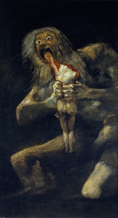 templeofapelles:  BEST OF THE PRADO 27  Goya Saturn Devouring His Children (The Black Paintings series) 1819 - 1823 Museo del Prado, Madrid
