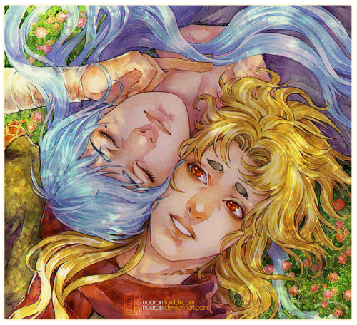 I need the light&hellip;Another old drawing kept hidden for a long time.Shion &amp; Albafica.One of 